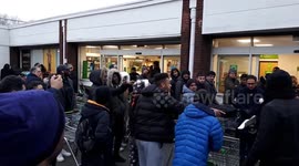 Tensions outside London supermarket as new policy prioritising vulnerable people angers customers