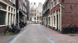 Amsterdam red light district is shut down during corona crisis streets are empty