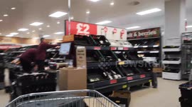 Sainsburys Late Night In East London Was Quite And Still Though The Shelves For A Lot of Products Had Been Empty 