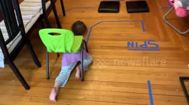 US dad builds homemade obstacle course for kids during self-isolation