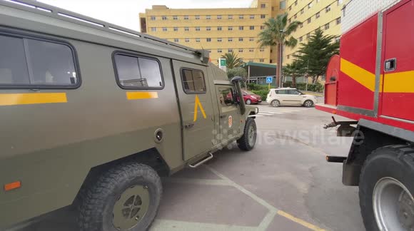 Army disinfects Spanish hospital during coronavirus outbreak