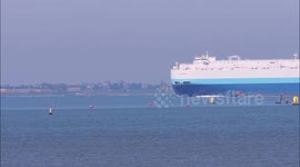 Vehicles carrier G Poseidon arrives on the Thames