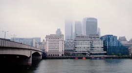 Cloudy London Bridge during coronavirus lockdown