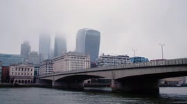 Misty London Bridge during coronavirus outbreak