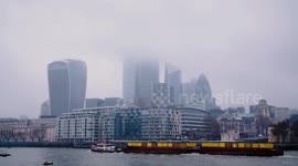 Cloudy skyline of Monument and City