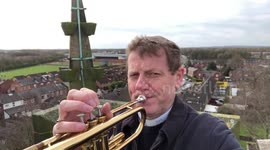 UK vicar serenades quarantined parishioners by playing trumpet from 260ft church tower