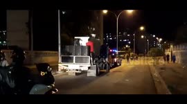 Venezuelan police pass through the streets ordering to be at home to avoid contagion with COVID-19