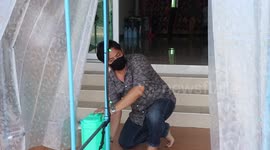 Thai teacher makes disinfectant tunnel amid coronavirus pandemic