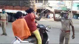 Indian police pour turmeric water on lockdown violators in southern India