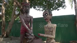 Gruesome 'hell garden' at Buddhist temple in Thailand shows sinners being tortured in the afterlife