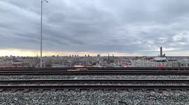 Slow motion of Montreal train shows it is entirely empty