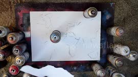 World Map - Epic spray paint art will get your creative juices flowing