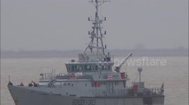 UK Border Force vessel seen off coast of Kent