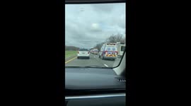 US motorist spots ambulance convoy allegedly driving to New York to help combat coronavirus pandemic
