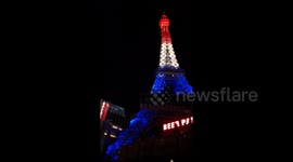 Eiffel Tower replica in Las Vegas lights up to honour healthcare workers