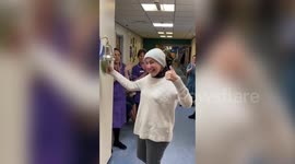 UK woman rings cancer bell to mark recovery and ends up pulling handle off in excitement