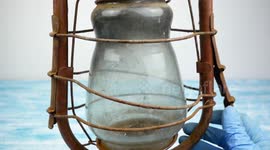 Military lamp from the 1950s restored as if it were brand new