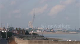 Grain Chimney the Tallest Concrete Structure ever to be Demolished in the Britain