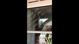 Saying thank you to key workers who come to our door