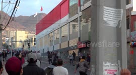 Small civil war in Chile, people fighting each other, one side wants to steal the super market and another defends it, part 8/8
