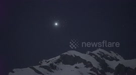 VENUS SETTING BEHIND MOUNTAIN WITH PLEIADES APRIL 3RD 2020