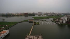 View of Coronavirus Lockdown time Dhaka city evening