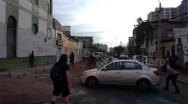 Clashes between protesters and the police