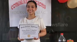 Mum organises graduation ceremony for daughter after schools closed in the Philippines due to coronavirus