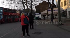 People Social Distance Themselves In Wanstead High Street
