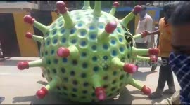 Watch - More Video -  Man in Hyderabad makes a coronavirus car to encourage people to stay home