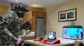Irish folk singer Daoiri Farrell hosts virtual fishing lesson in quarantine