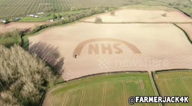 UK farmer creates stunning tribute to NHS heroes