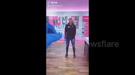 Fun at T-mobile in Kansas when hand controls worker's dance moves