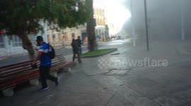 Protesters in the main square are gassed by special forces