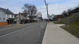 Treverton Firefighters escort Easter Bunny