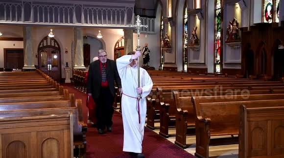 Pennsylvania pastor leads Good Friday service to an EMPTY church during coronavirus lockdown