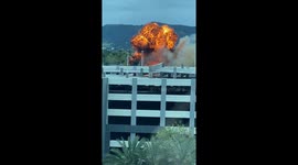 Huge explosion sends fireball into in California sky