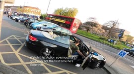 Man parked in disabled parking throw rubbish from his car. Litter bug, not all disabilities are visible.