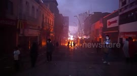 Point of view: Downtown devastated after protests, sounds of alarms, chaos, robberies and buildings burning down