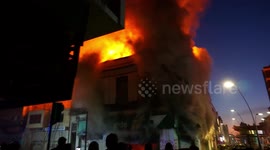 Downtown devastated after protests, 1912 old building on fire!