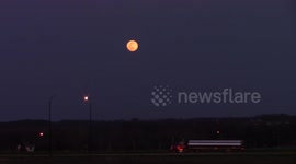 Super-moon captured in the night sky of Missouri