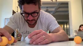 Canadian dad perfects stacking trick during coronavirus lockdown