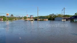 Shocking scene of heavy floods in Alabama