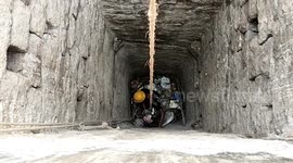 Rescuers pull out cat stranded inside dry well for four days in southern India