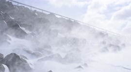 Late winter snowstorm strikes northern Sweden making visibility poor