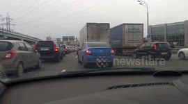 The first checkpoint in Moscow. Since April 15, electronic travel permits have been introduced. At the entrance to Moscow, roadblocks were introduced. Police check for badges. Video filmed on Leningradskoye Shosse
