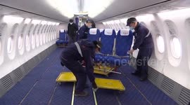 Airline in China removes seats from passenger planes to transform them into cargo planes during coronavirus pandemic