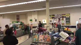 Morrisons staff perform YMCA to raise customer spirits during coronavirus