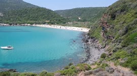 Drone sul mare in sardegna