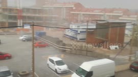 Hailstorm hits Spanish city of Soria